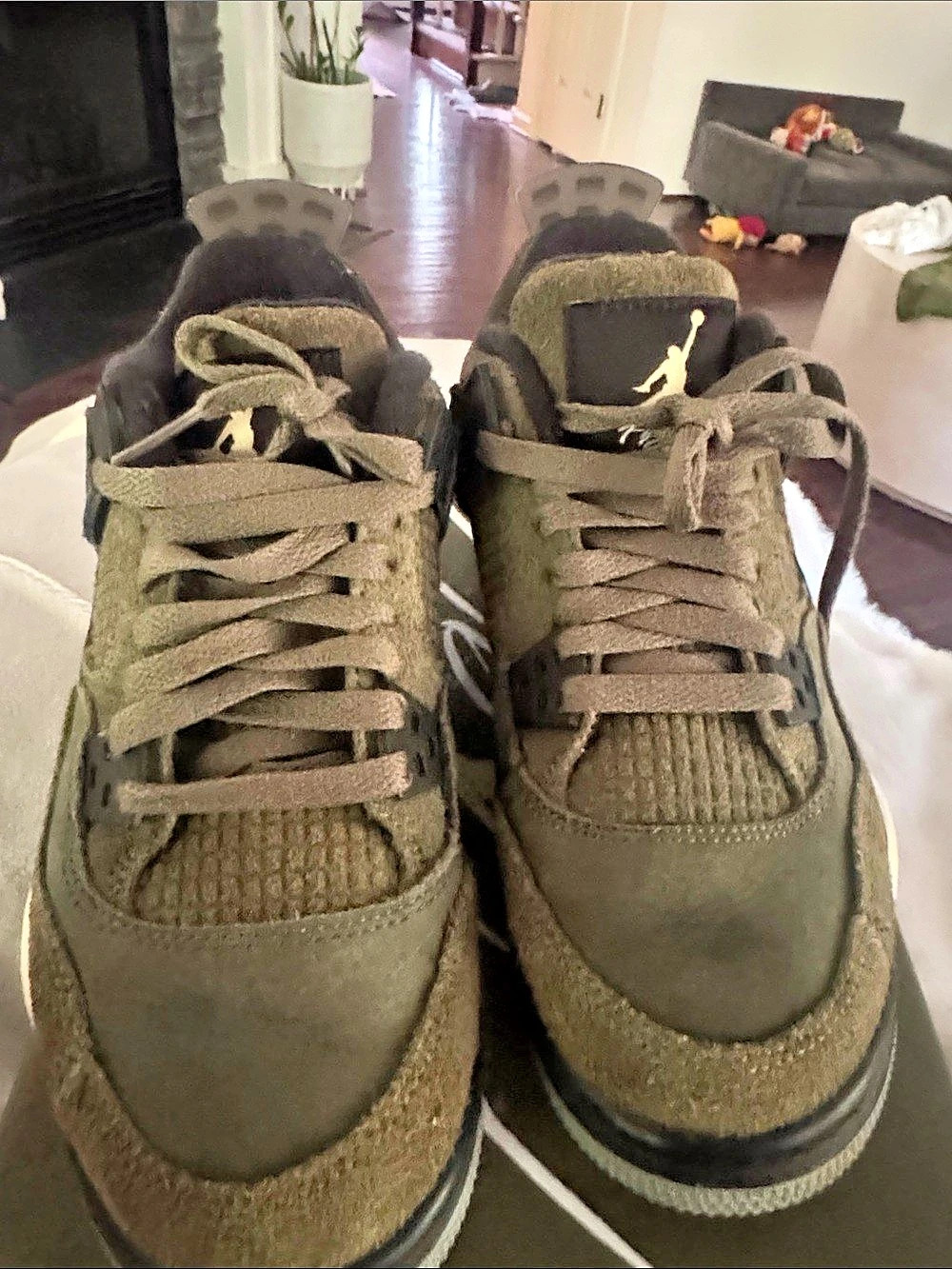 Jordan Air Jordan 4 Retro SE Craft GS Sneakers Green & Black US 5Y